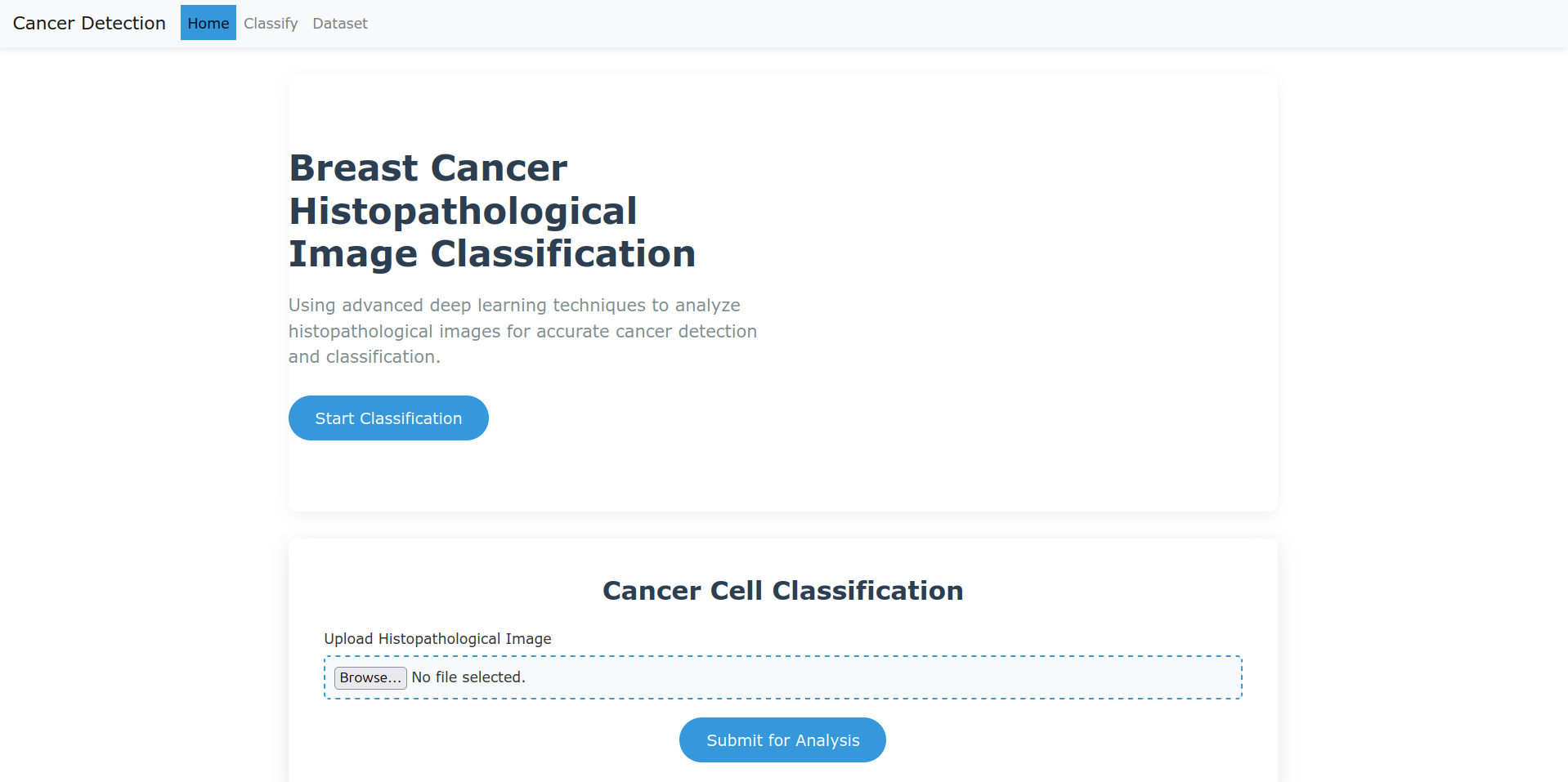 Breast Cancer Detection Screenshot